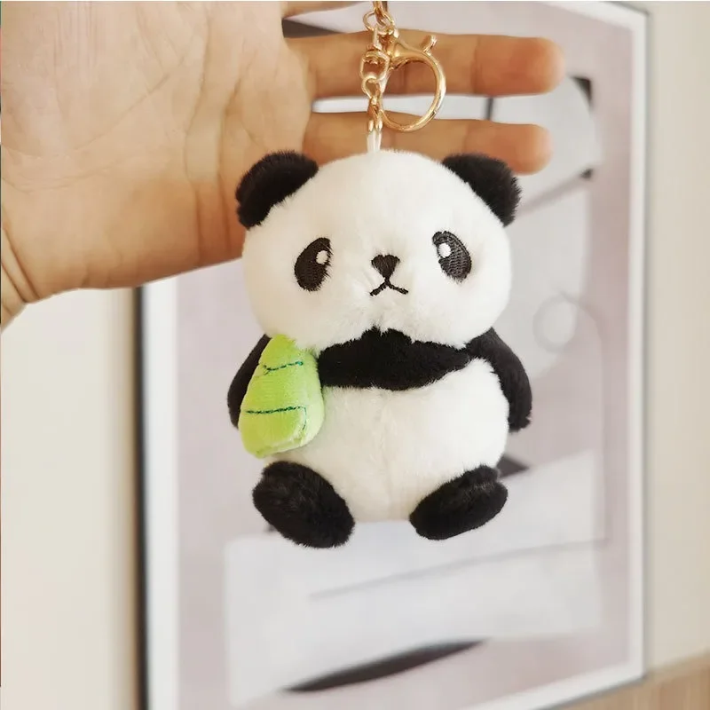 Kawaii Panda Plüschtier Schlüsselanhänger Puppe Niedlicher Panda Anhänger Tasche Zubehör Auto Schlüsselanhänger Anhänger Paar Schlüsselanhänger Zubehör