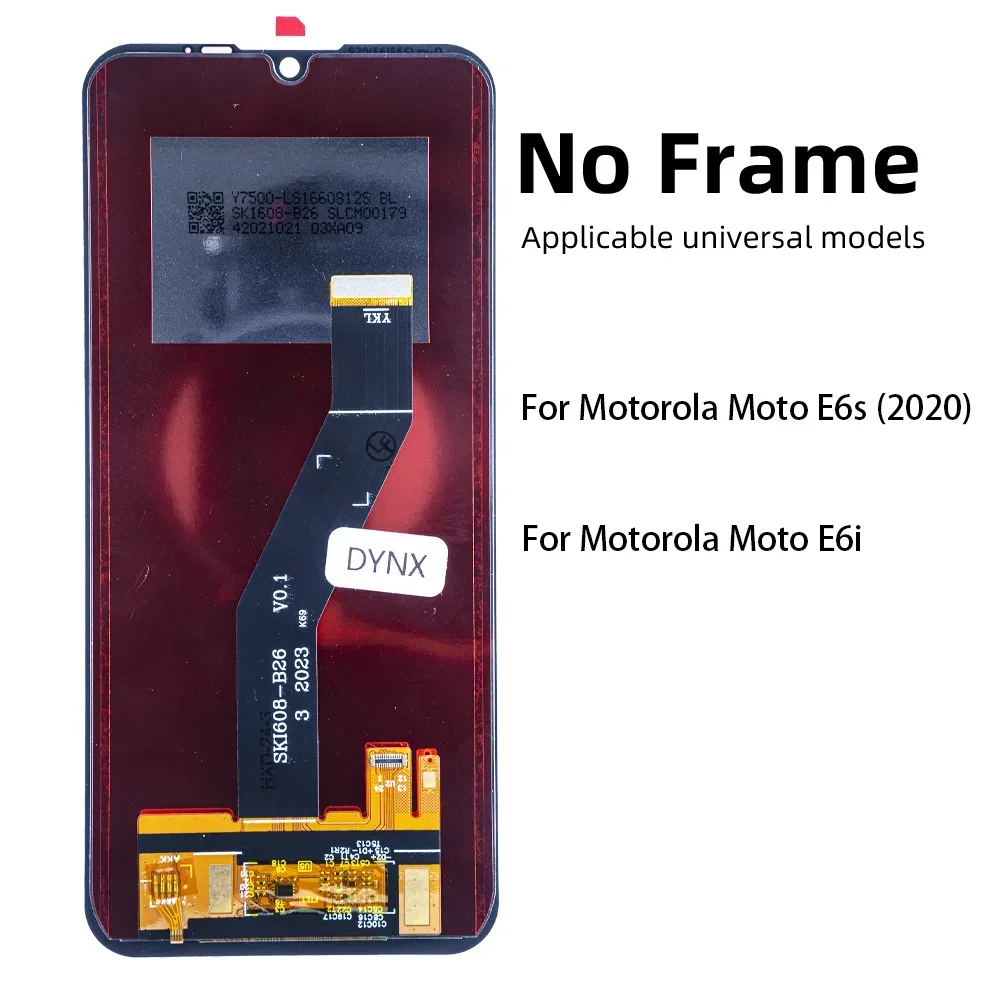 LCD Display For Motorola E6s 2020 LCD Display Touch Screen Display Digitizer Assembly For Moto E6s xt2053 xt2053-2 With Frame