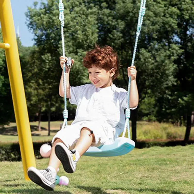 Toddler Swing Seat Non-Slip Swing Comfortable Ergonomic Hangable Seat with Adjustable Rope Interactive Fun for Indoor outdoor