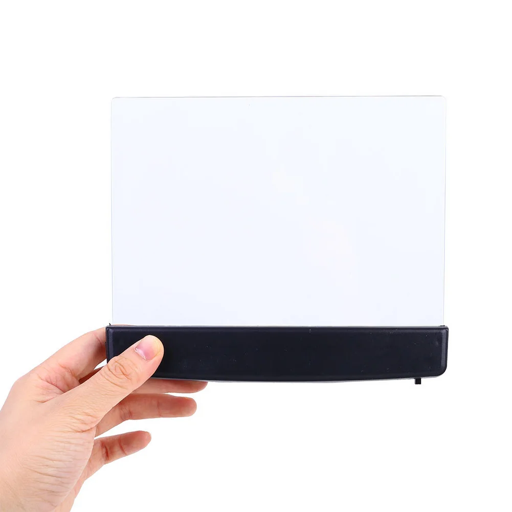 Lumières de livre plat à LED transparentes pour la lecture au lit et la nuit, lampe de plaque de panneau d'illuminateur portable, lumière de livre complète