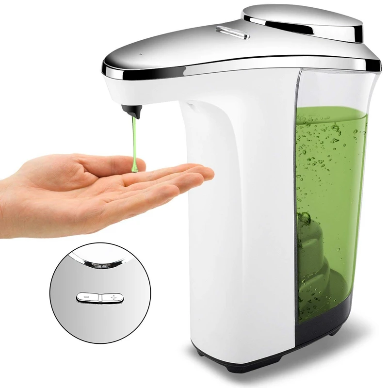 Automatic Soap Dispenser Compact Sensor Pump Adjustable Soap Dispensing Volume Control Battery Operated 17Oz/500Ml For Kitchen,