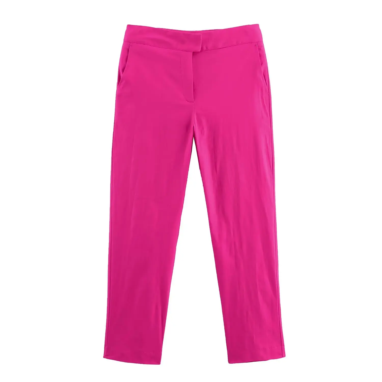 

Женские брюки 2026: Новинка лета, модные повседневные льняные брюки с молнией, завышенной талией, стройнящие, в стиле ретро, для женщин