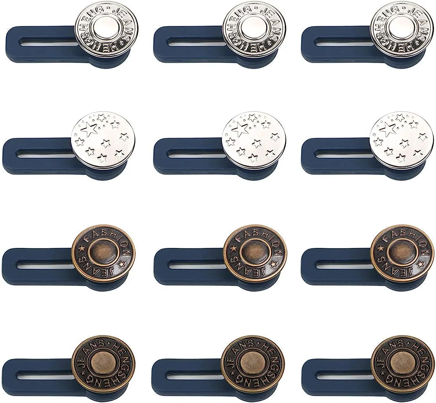 5/10Pcs Metal Button Extender For Pants Jeans Adjustable Retractable No Sewing Waist Extenders Button Waistband Expander