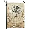 Pumpkins Garden Flag, Rustic Farmhouse Cotton Wheat Fall Beige Burlap Double Sided Yard Decorative Flags for Outdoor Front P cci