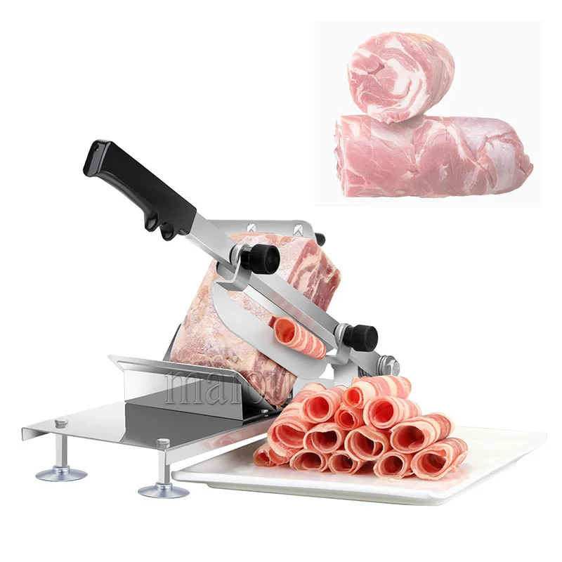 304 Stainless Steel Food Slicer Household Manual Frozen Meat Slicer Beef and Mutton Roll Quickly Slice For Cooking of BBQ HotPot