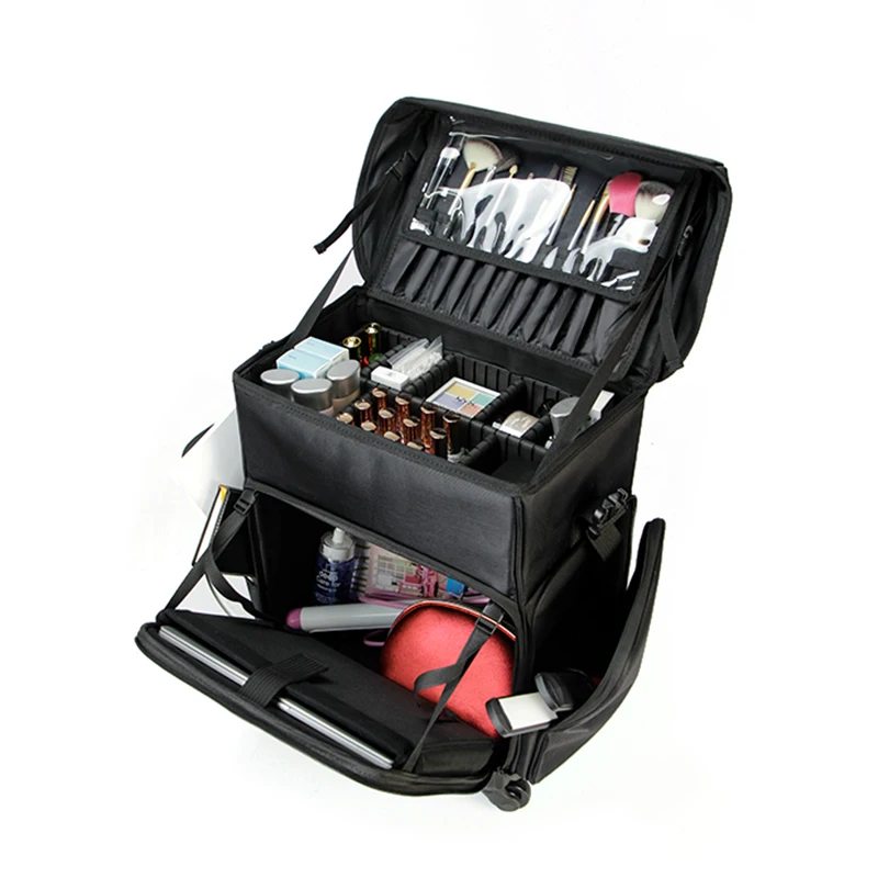 Tattoo embroidery beauty manicure makeup trolley bag artist 2 in 1 makeup luggage box suitcase bag professional makeup toolbox