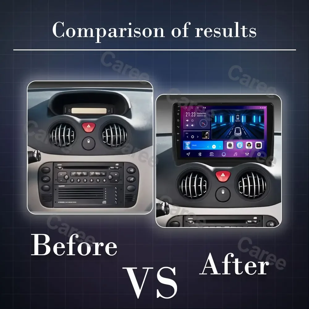 Carplay Android 15 For Citroen C2 C3 2002 2003 - 2006 Android Auto Radio GPS Navigation Multimedia Player Video NO 2din DVD QLED view 2