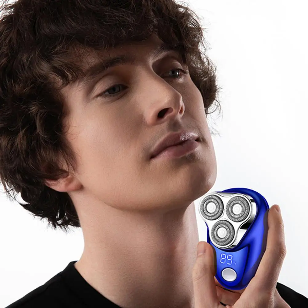 

Electric Men Shaver Portable Mini Electric Shaver with Digital Display Usb Rechargeable Cordless Design Ideal for Traveling