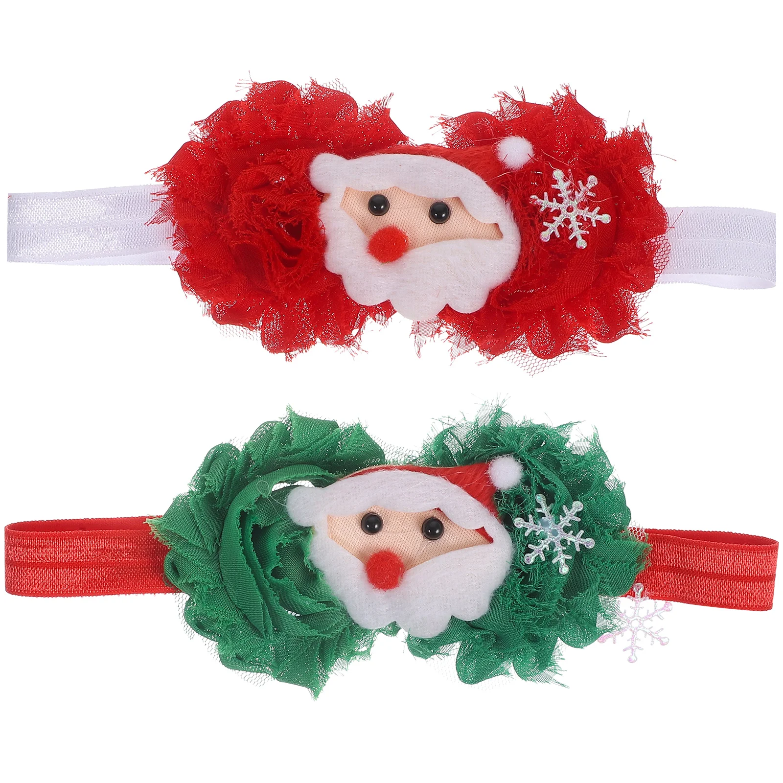 

2 Pcs Cartoon Hair Band Girls Accessories Christmas Flower Headband Cosplay Wear-resistant Fabric Elastic