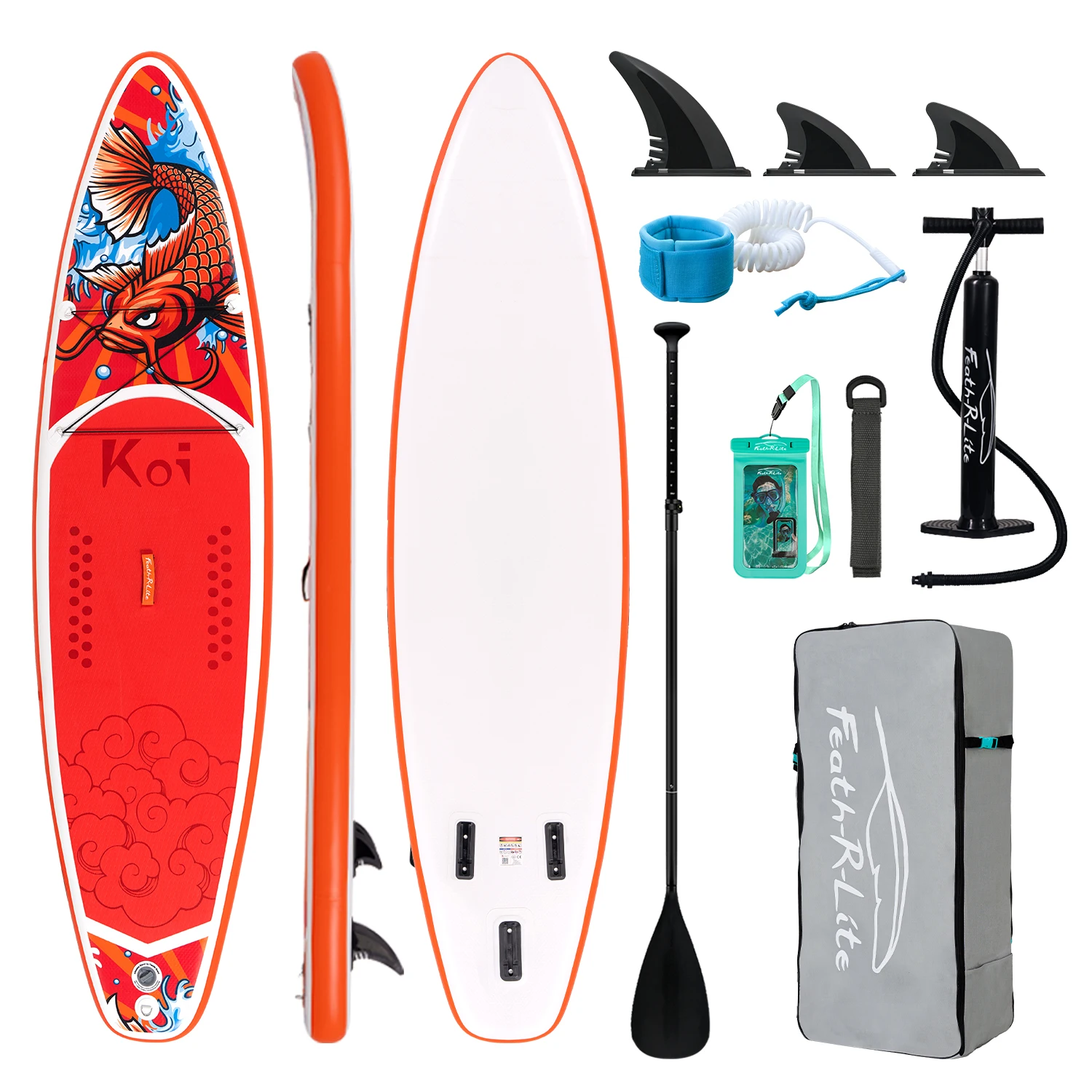 Funwater 11'/11'6" SUP Board Aufblasbares Surfbrett Stand-Up-Paddle-Board Aufblasbares SUP Paddleboard mit Zubehör