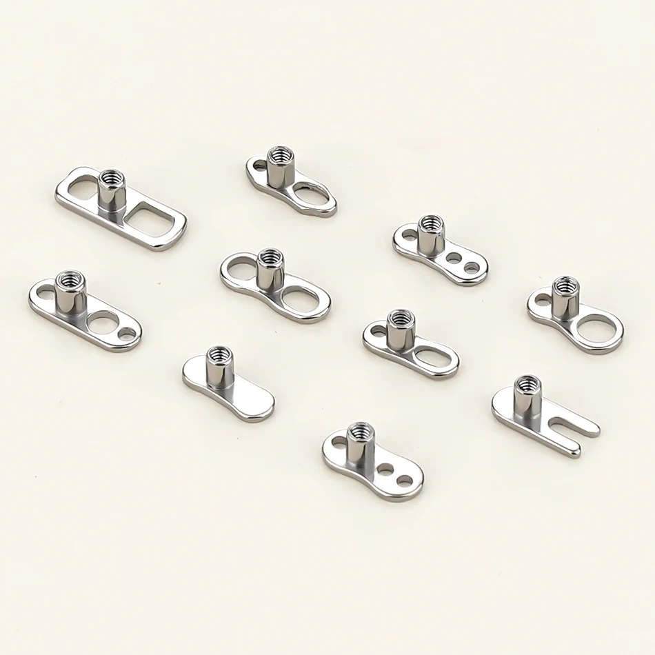 5Pcs/10Pcs /50Pcs Titanium Dermal Anchor Base 14G Microdermal Piercing Micro Skinner Diver Dermal Base Sexy Body Jewelry