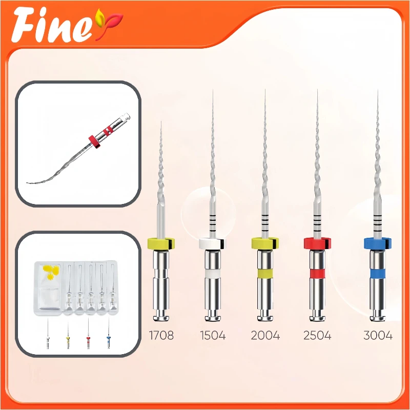 

Finer 5pcs/set Dental Endodontic Files Heat Activated Endo Root Canal Files Endodontic Rotary Files 25/21mm Dentistry Materials