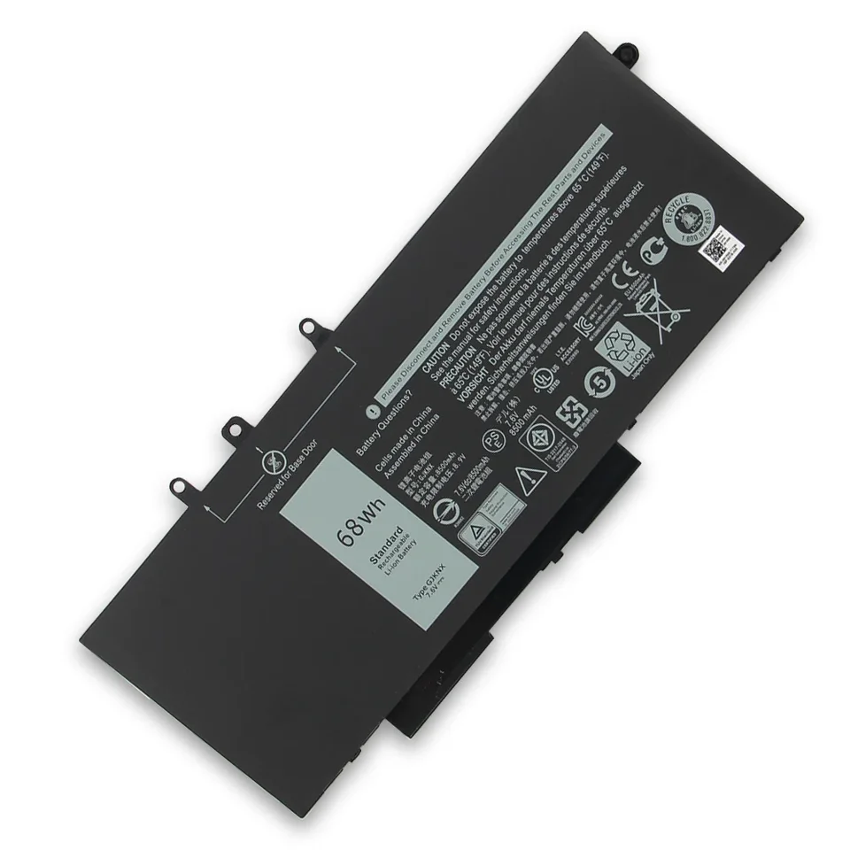 Batería de repuesto para DELL Latitude 15 5591 5280 5290 5480 5490 5580 5590 3520 3530 M3520 M3530 P27S GJKNX 68Wh 3