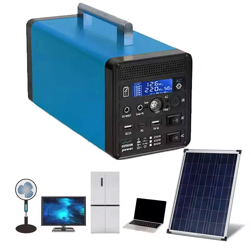 Camping Outdoors solar generator portable power station 500w bank station power solar portable power station for home outdoor