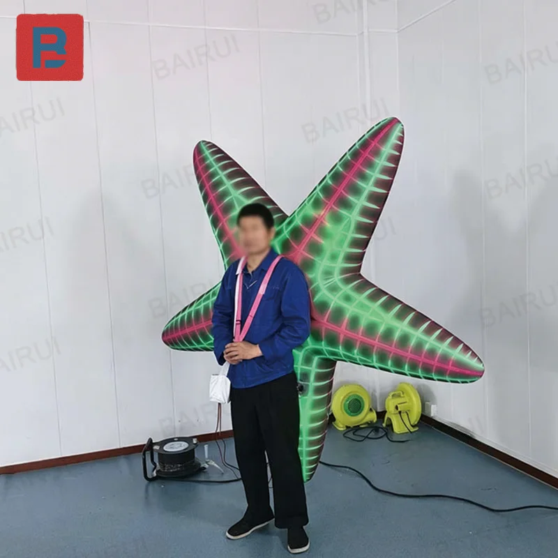 Inflatable starfish, inflatable starfish - Customizable glowing inflatable toys, suitable for nightclubs and festival events