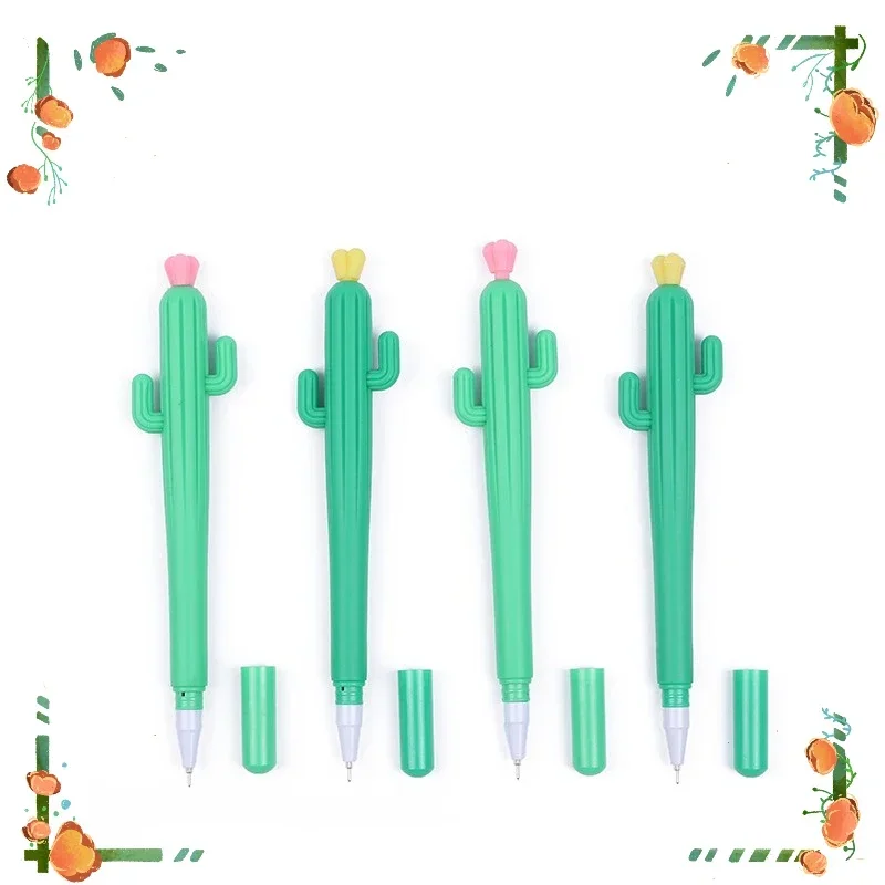 

Wholesale Soft Gel Cactus Neutral Pen Plant Creative Signature Pen Korean Stationery Office Kawaii School Supplies