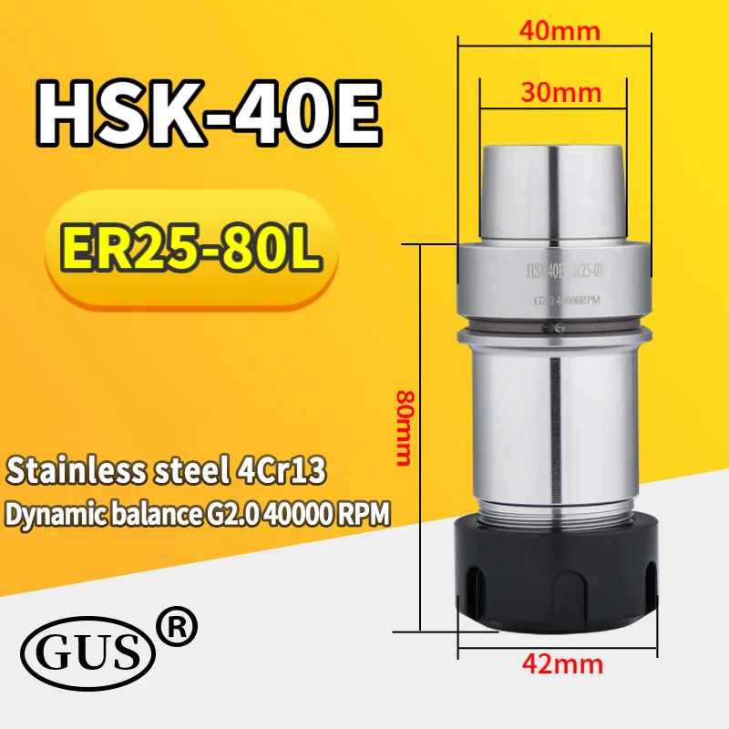 Imagem -05 - Chuck Alta Velocidade Balanço Dinâmico Gravura Máquinas-ferramentas para Trabalhar Madeira Hsk25e Hsk32e Hsk40e Hsk11 Er16 Er20collet