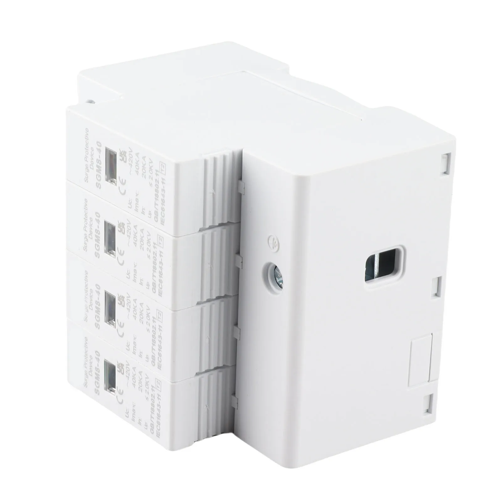 House  Protector Arrester Device 4P 40KA House  Din Rail Lowvoltage Protector Arrester Device for Thunder