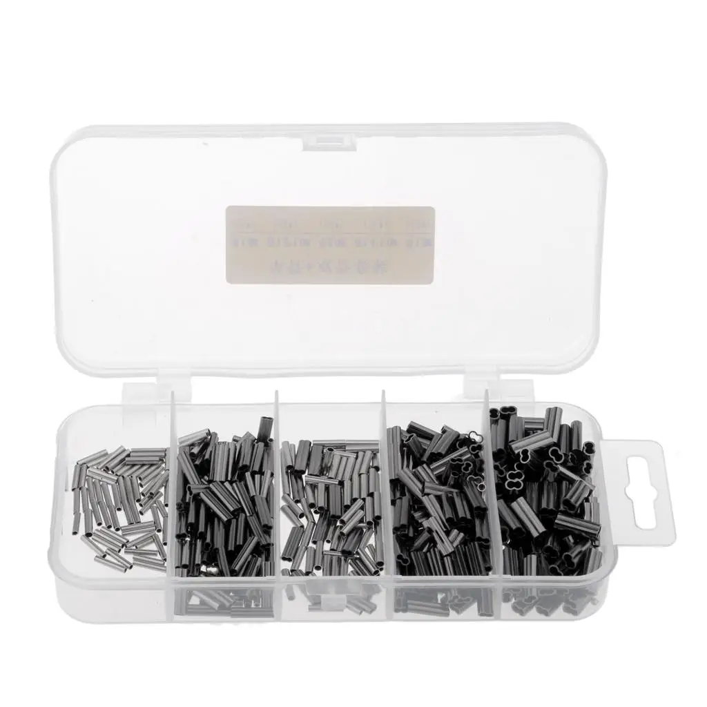 

Double Barrel Crimp Sleeves Copper Tube Connector Mixed Size Crimps for Wire Leader Making and Bottom Fishing
