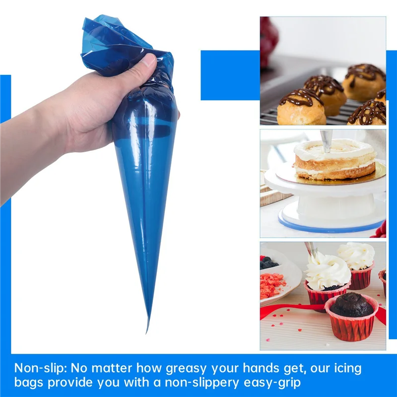 

200 шт., очень большой одноразовый кондитерский мешок, 21 дюйм, украшение для торта, глазурь, крем, украшение для десерта, кондитерский мешок для выпечки