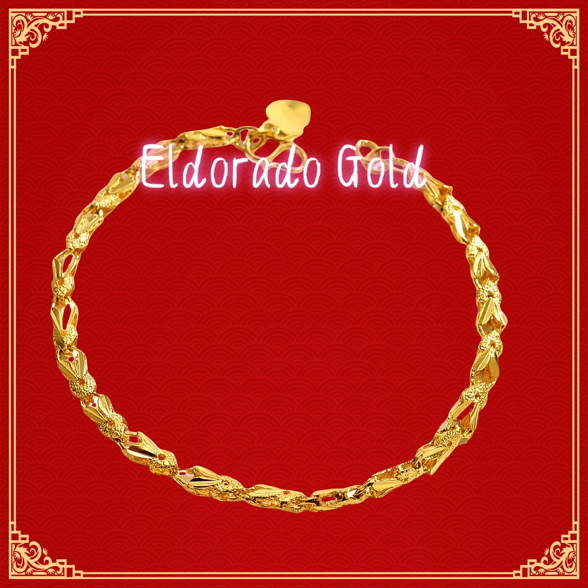 

9999 new women's real gold bracelet rabbit ear chain women's wrist chain 24K pure gold fashion jewelry girlfriend gift Valentine