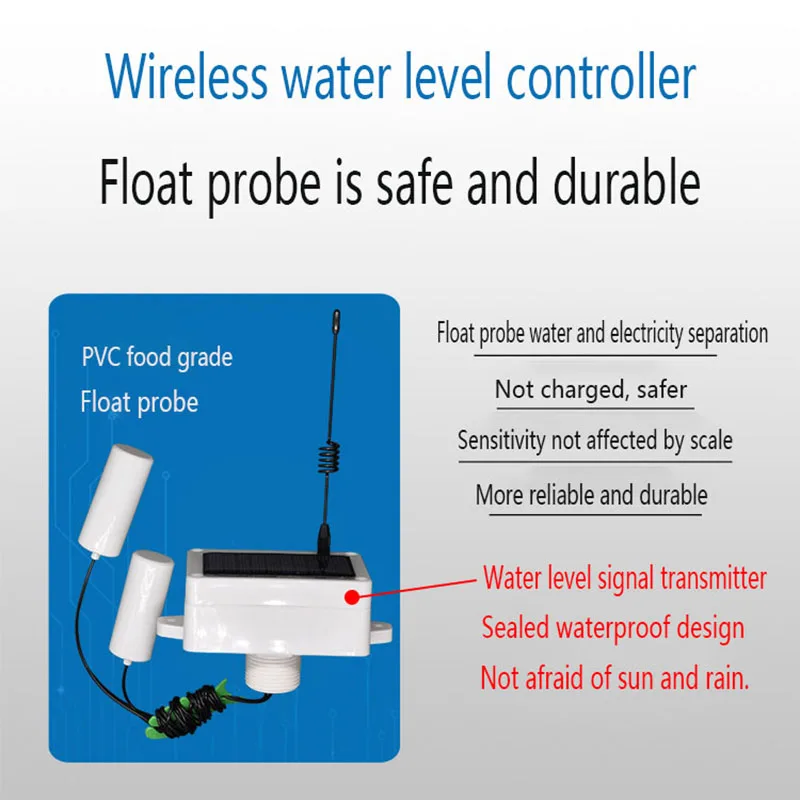 Imagem -04 - Água sem Fio Nível Controlador Controle Remoto Torre de Água Piscina Bomba Flutuar Bola Automático Bombeamento Interruptor