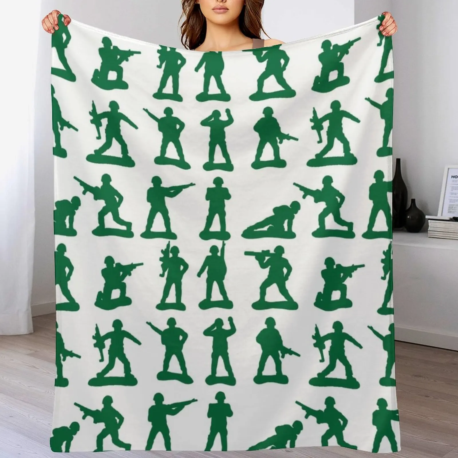 

Army Man Graphics Throw Blanket Ultra Soft Flannel Fleece Blanket for All Seasons