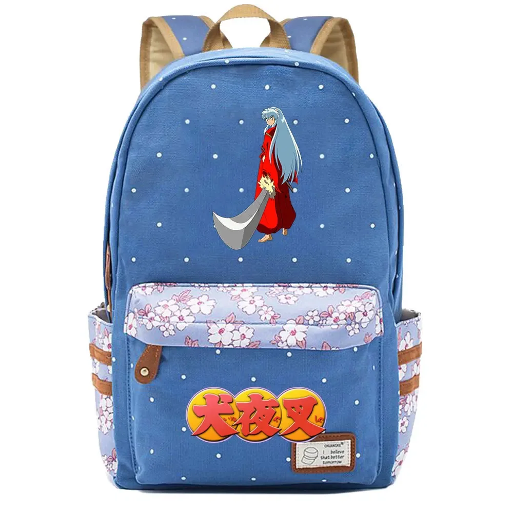 Anime Inuyasha Backpack Schoolbag Travel Notebook Bag Gift for Kids Students