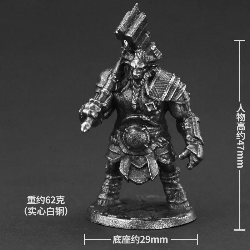 Cupronickel Witcher Contract Ogre Soldier Tribe Warrior Action Figures Statue Model Toy Character Statue Desktop Decor Figurine