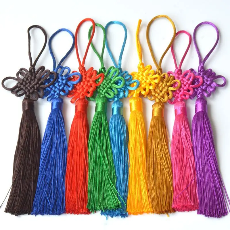 50Pcs/Set Spring Festival Chinese Knot Polyester Rope Woven Small Size Tassels Ornaments for Chinese New Year Decorations 2023