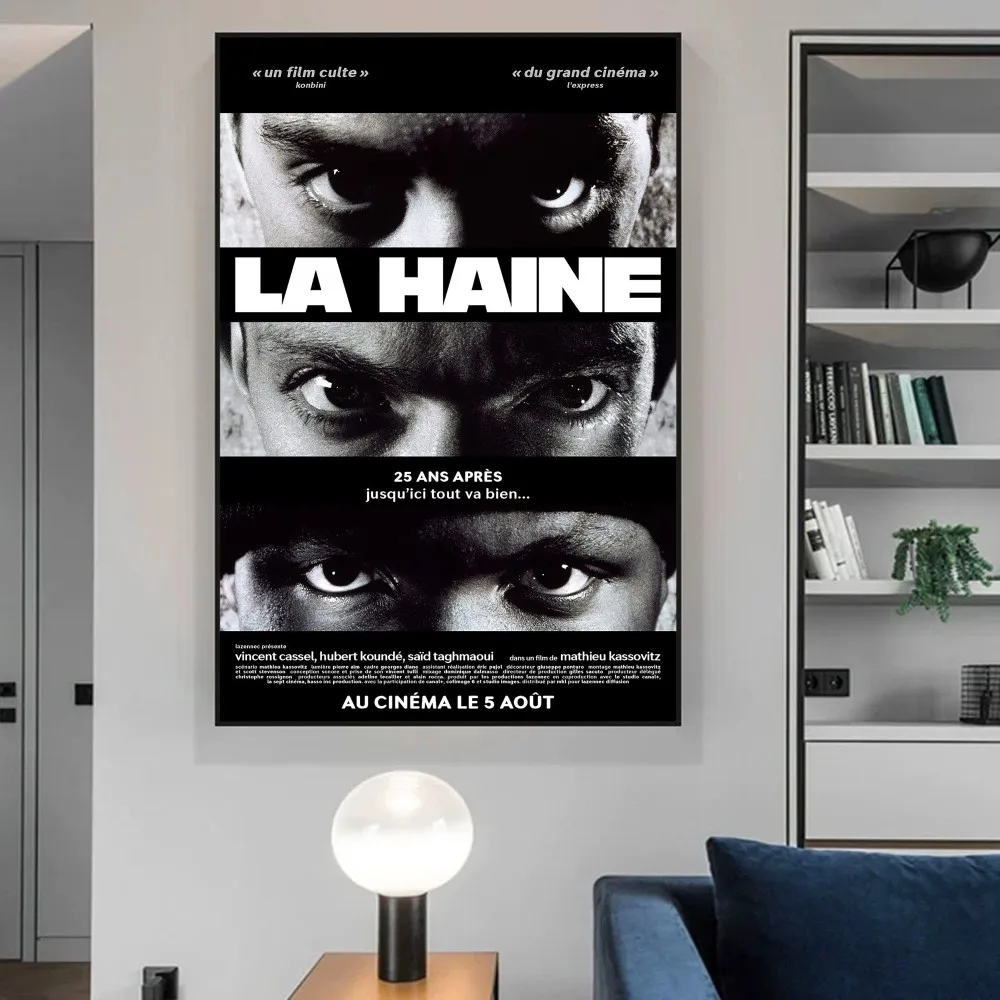 1995 La Haine Retro Movie Poster Self-adhesive Art Poster Retro Kraft Paper Sticker DIY Room Cafe Vintage Decorative Painting