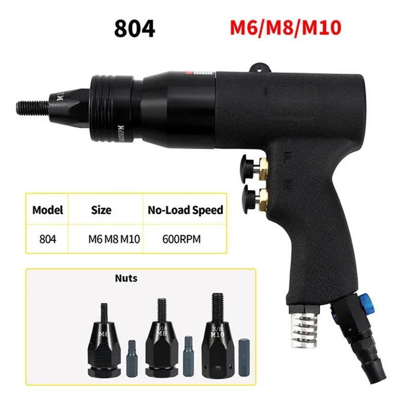 Black Pneumatic Pull Rivet Nut Gun Pull Rivet Gun Ram Gun Pull Cap Gun M3M4M5M6M8M10M12