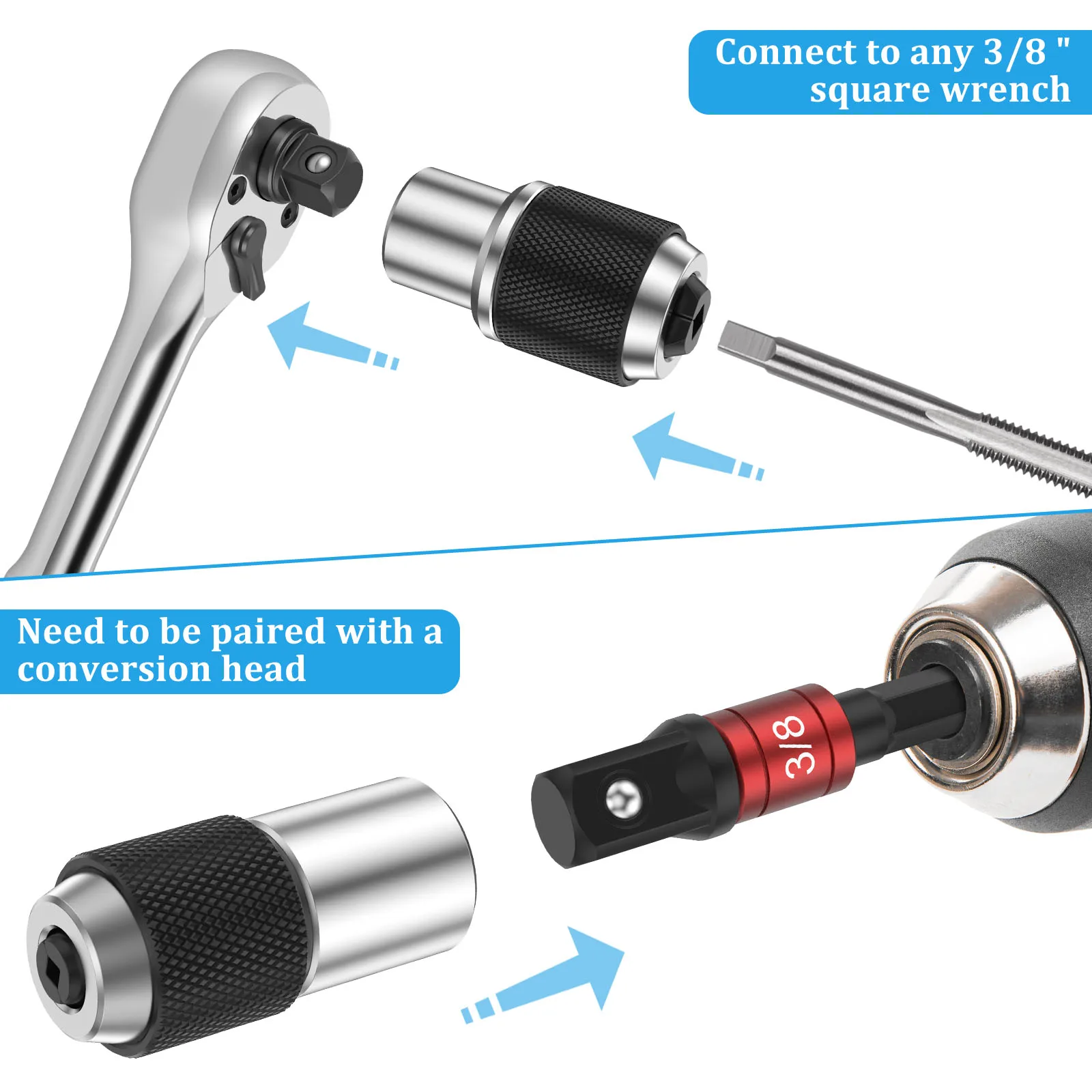 Juego de enchufes de grifo, herramienta extractora de grifo multifuncional resistente, fácil de usar, práctico adaptador de enchufe con mandíbulas ajustables para