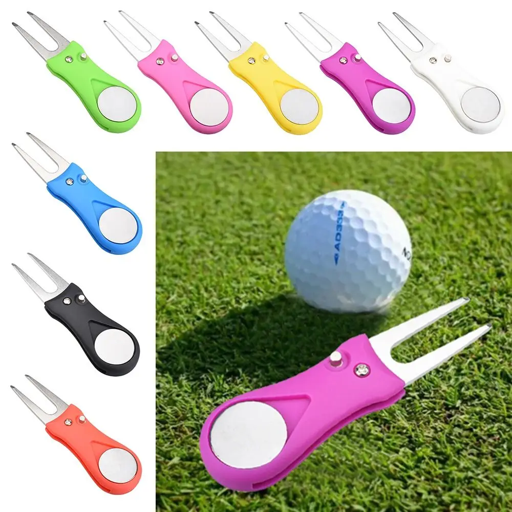 Hot Stainless Steel Divot Ball Marker Golf Accessories Golf Divot Repair Tool Mark Switchblade