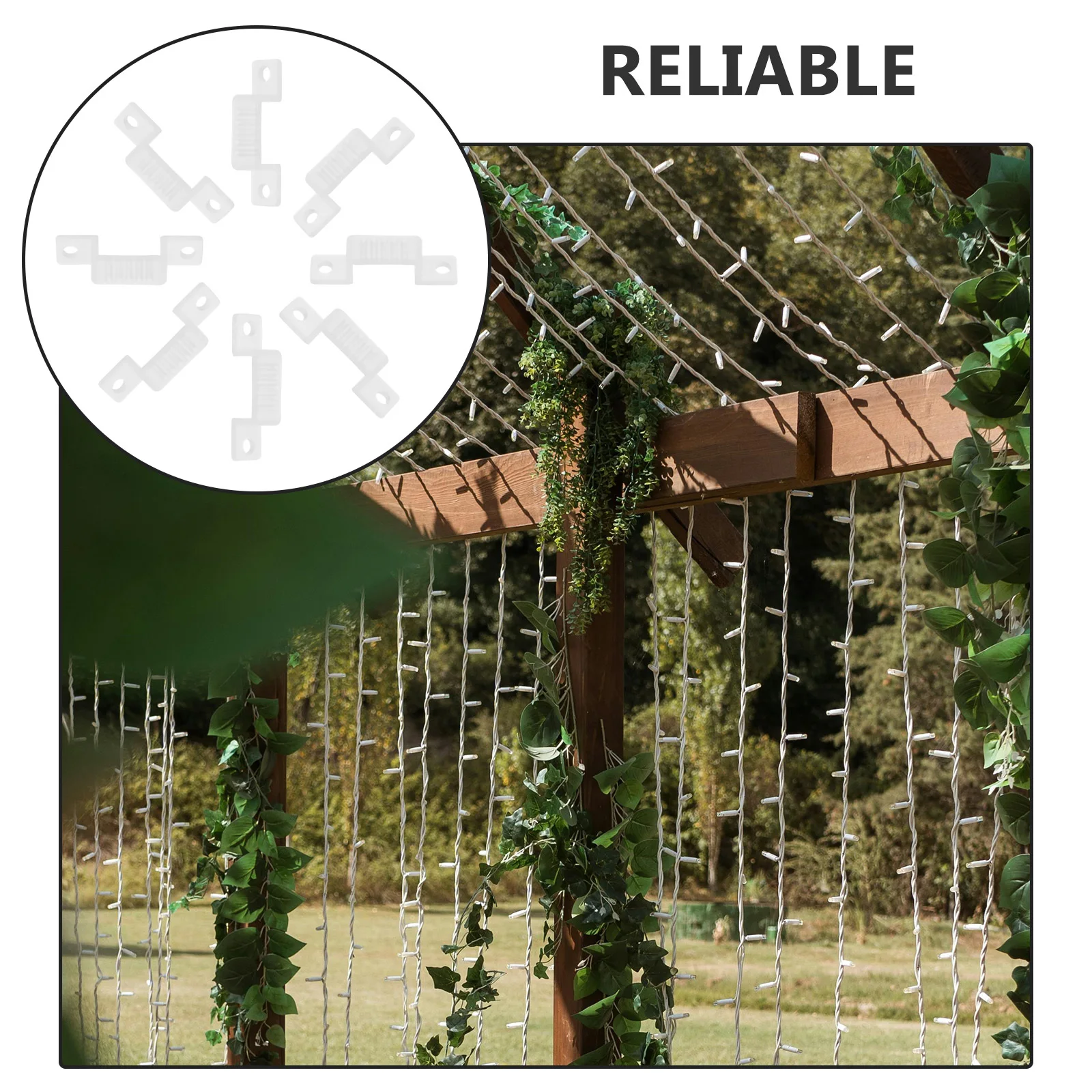

100pcs Light Strip Clips LED Holder Fixing Buckle Strips Brackets Firm Plastic High Pressure Double Hole Triple Row Wire Size