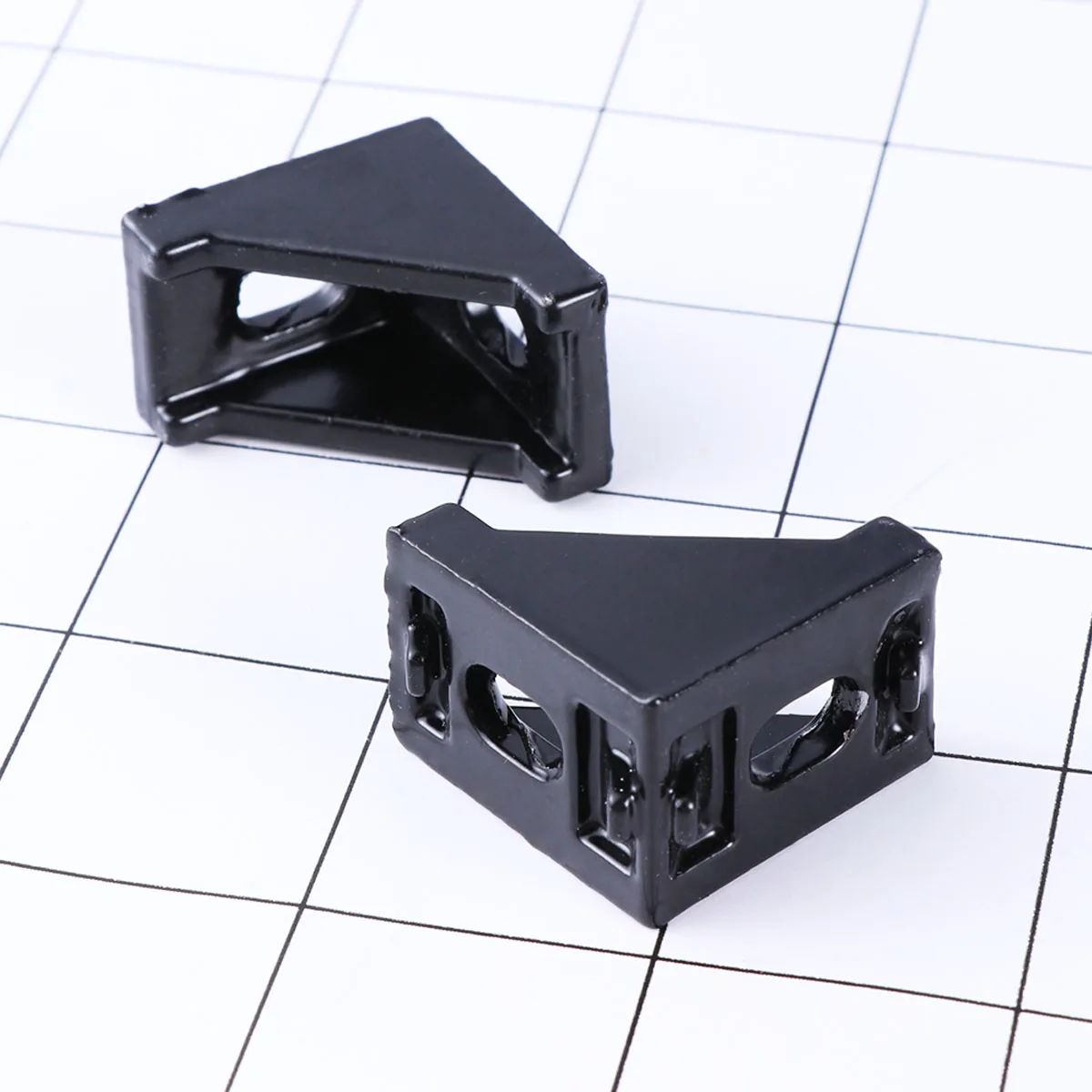 

20 Pcs Black Aluminum Corner Bracket 90 Degree Angle Extrusion Brackets Durable Fasten Fitting 3D Printer CNC Router Hardware