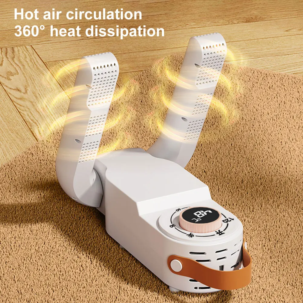 

Shoe Dryer Heater Portable Shoe Deodorizer Dryer with Timer 220V Automatic Shut-Off for Work Boots Sneakers Short Boots Gloves