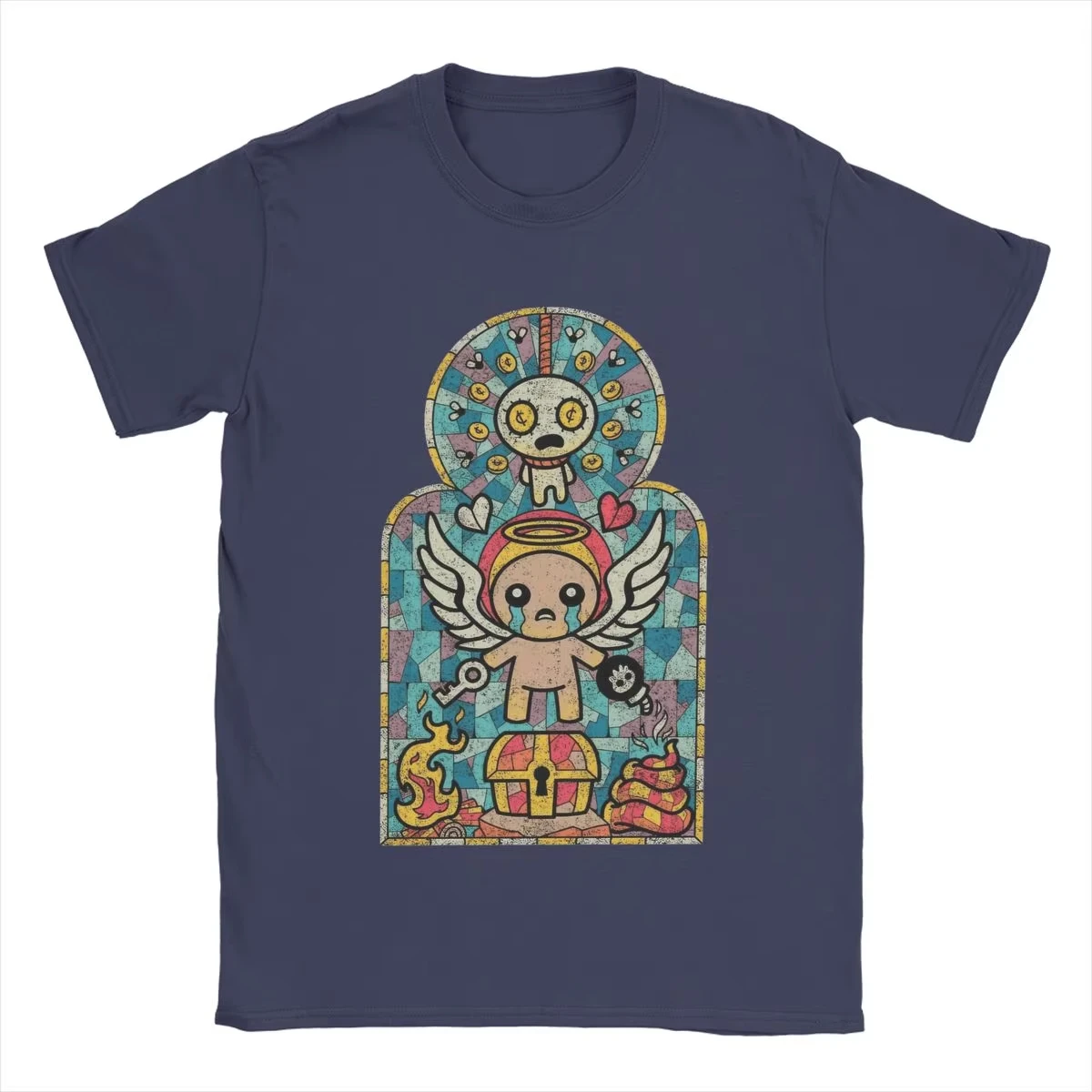The Binding of Isaac Washed T-shirt Unisex Men Women Cotton Printed Short Sleeve Retro Streetwear Oversized Top 2026 Hot Sale