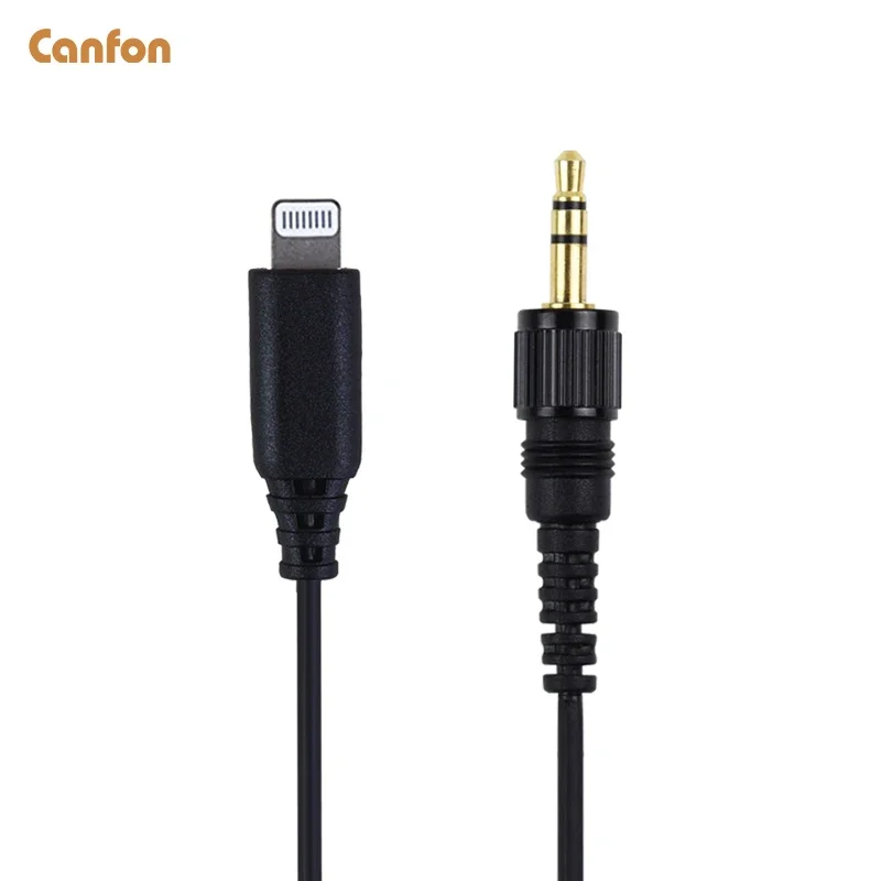 Canfon 3.5mm TRS 3-section Male Nut Latch Terminal Compatible with Sony UWP Connection Lighting Cell Phone Audio Cable