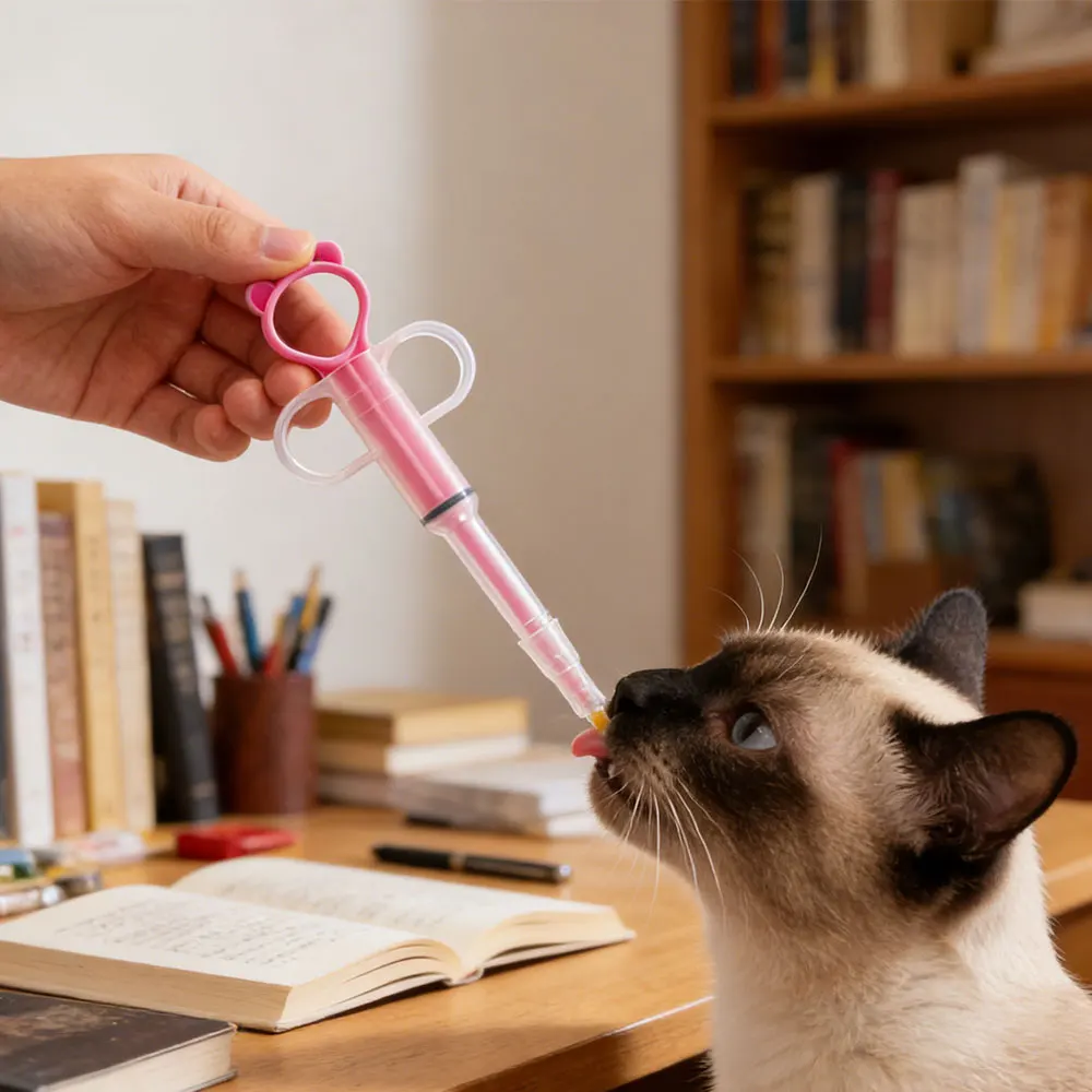 Pet Medicine Feeder Dispenser Cat Tablet Syringe Feeder Soft Tip Multi-Purpose Feeder Cat Pill Shooter Pet Pills Applicator