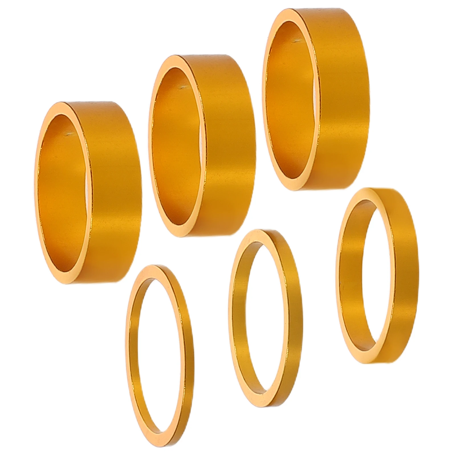 6Pcs Bike Headset Stem Spacers Aluminum Alloy Set 10 5 3 2mm Lightweight Strong Front Fork Washers for Cycling