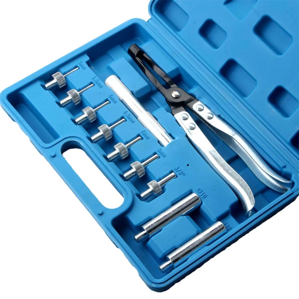 11PC Automotive Valve Seal Tool Set with Multiple Adapters for Fast Valve Stem Seal Replacement and Engine Maintenance Use