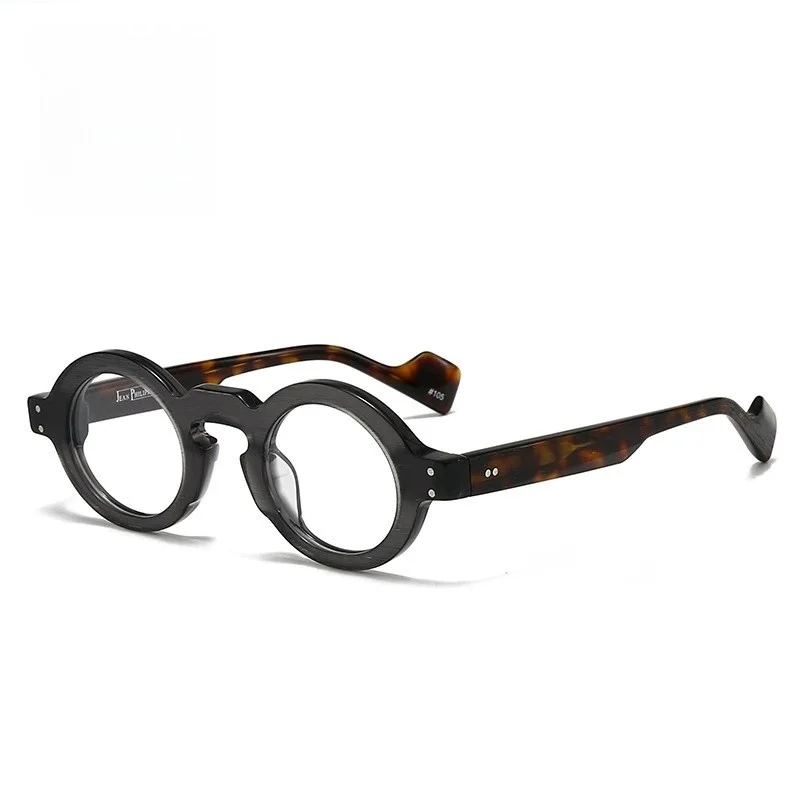 البروفيسور Belight البصرية خمر شكل دائري اليدوية خلات ريترو خمر النظارات وصفة طبية عدسة