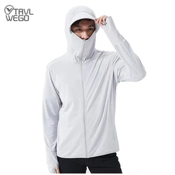 TRVLWEGO Men Women Hoodie Shirt Summer UPF50+ Sun Protection Long Sleeve Lightweight UV Proof Fishing Outdoor Hiking Cardigan
