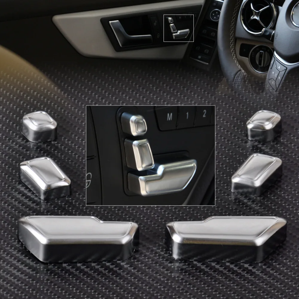 CITALL New Chrome Door Seat Adjust Button Switch Cover Trim for Mercedes Benz E GLCLS Class Benz W212 W218 X166