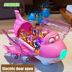 Kids Toys Electric Plane Aircraft Toys Car Airplane Model Music Simulation Boy Children Traffic Toy Christmas Gifts for Girls