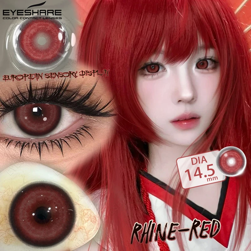 EYESHARE Farbige Kontaktlinsen für Cosplay Anime Lila Rosa Niedliche Kontaktlinsen Rote Linsen für Halloween Make-up Blaue Pupillen Y2K Linsen – Detail 20