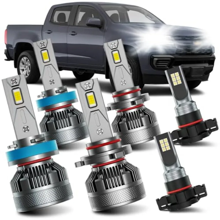 

Подходит для Chevrolet Colorado 2013-2022: Комплект ламп для противотуманных фар ближнего и дальнего света, 6000K, белый свет, Plug-and-Play, суперяркие лампы P