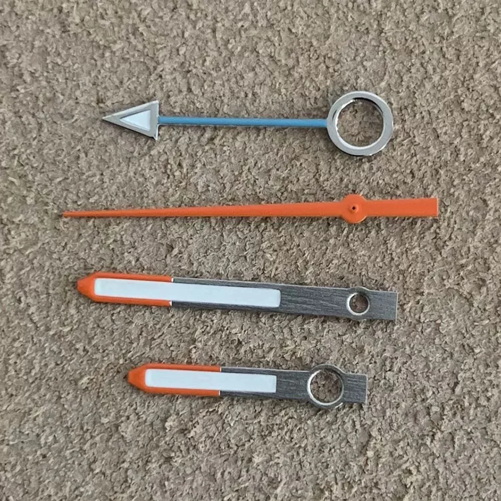 Modified watch accessories with orange hands, GMT alarm hands, 4-pin green night light hands suitable for NH34/35/36 movements