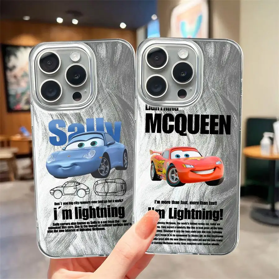 Custodia per iPhone 16e 14 13 Pro 16 Pro Max 11 15 14 Plus 12 Cover posteriore Phoen Sally Lightning McQueen